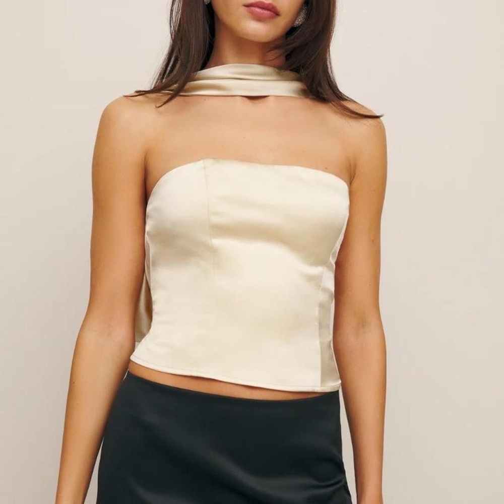 NWT - Reformation Elegant Cream Strapless Women's Top